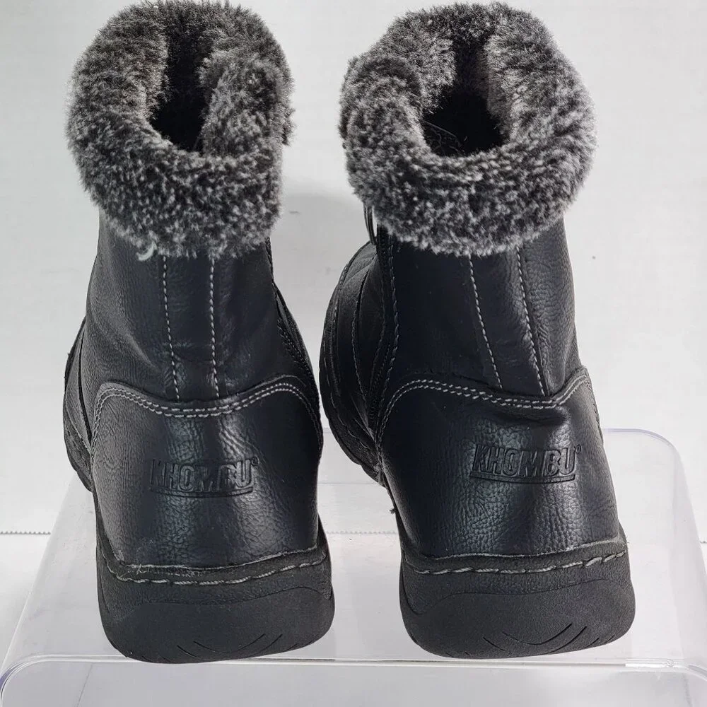 Khombu‎ Addison Womens 6 Black Memory Foam Water Repellent Winter Vegan Boots